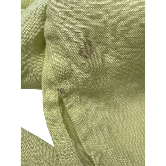 David N. Women’s Lime Green Linen Button-Up Shirt XL - Picture 4 of 8
